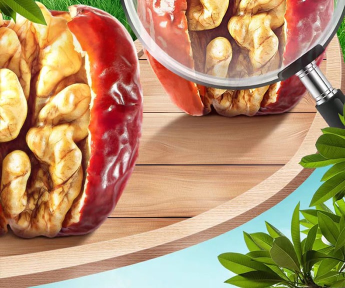 【中國直郵】 三隻松鼠 棗夾核桃禮盒 健康零食送禮 660g*1箱