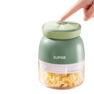 【中国直邮】 苏泊尔 搅蒜绞肉机家用迷你电动蒜蓉搅碎机打蒜泥机 山葵绿-130ml 1个装