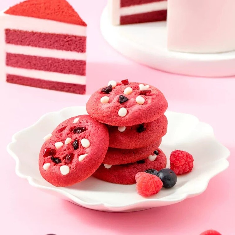 Chips Ahoy! Red Velvet Berry Soft Cookies, 80g. Loaded With Tart & Sweet Berry Pieces, Soft & Fluffy. Nostalgic Classic Snack. Great With Coffee Or Milk Tea For Office, Gaming, Travel & Tea Time. 3