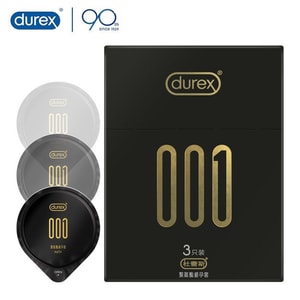 【中国直邮】 美国 DUREX杜蕾斯 杜蕾斯  001聚氨酯超薄安全套 超薄0.01mm 3只装