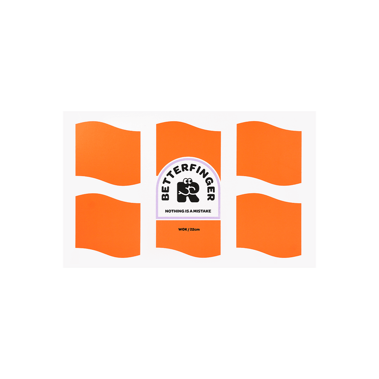 BETTER FINGER Cast Aluminum Wokpan Blue 9" 13