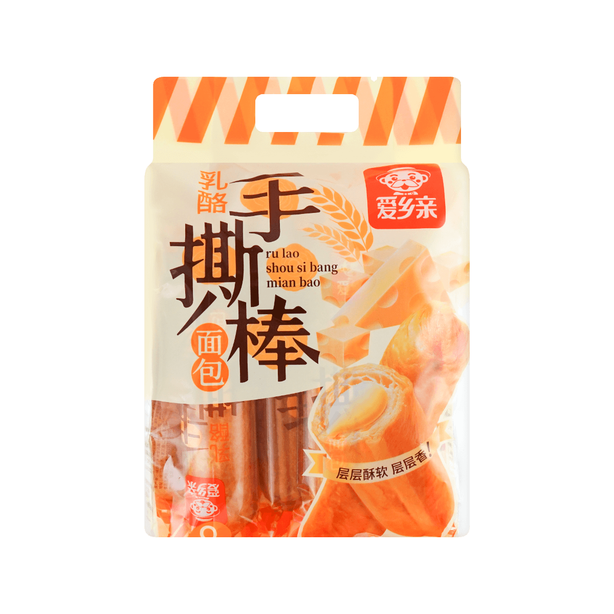 爱乡亲手撕面包棒乳酪味8枚入338g怎么样