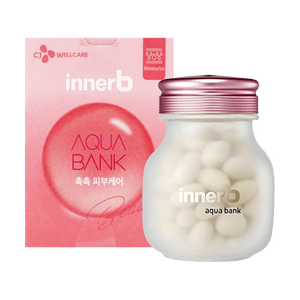 インナーブ アクアバンク、56錠、#ピンク レギュラー、乳タンパク質不使用、ヒアルロン酸120mg