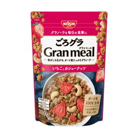 Cisco Goro Gran Meal Ichigo To Cashew Nut -Mixed Fruits Cereal, Strawberry & Cashew Flavor, 10.58oz 【Healthy Breakfast】