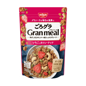 Cisco Goro Gran Meal Ichigo To Cashew Nut -Mixed Fruits Cereal, Strawberry & Cashew Flavor, 10.58oz 【Healthy Breakfast】