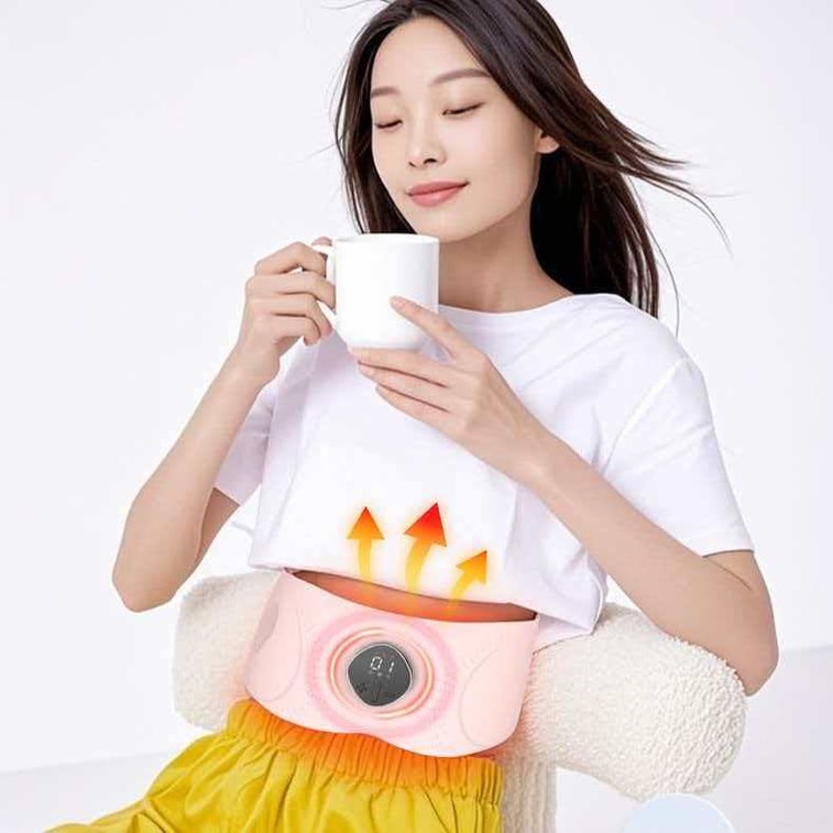 Red Light Sweat Slimming  Shaping Waist Belt Pink 1 Piece 9