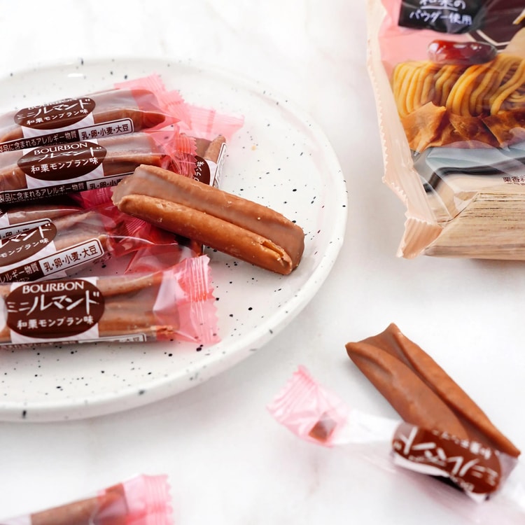 BOURBON Lumonde Mini Chocolate Cookie,Waguri Mont Blanc Chestnut