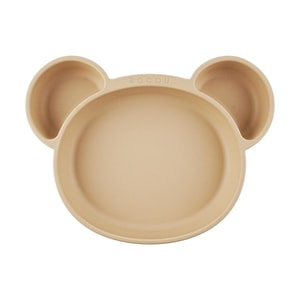 Baby Silicone Plate Feeding Plate Bear  Bebe Brown 8.4 in x 8.5 in x 1.3 in