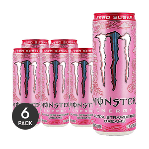 可口可樂 MONSTER魔爪 無糖能量飲料 草莓夢境 355ml *6【6份超值裝】【低卡路里】