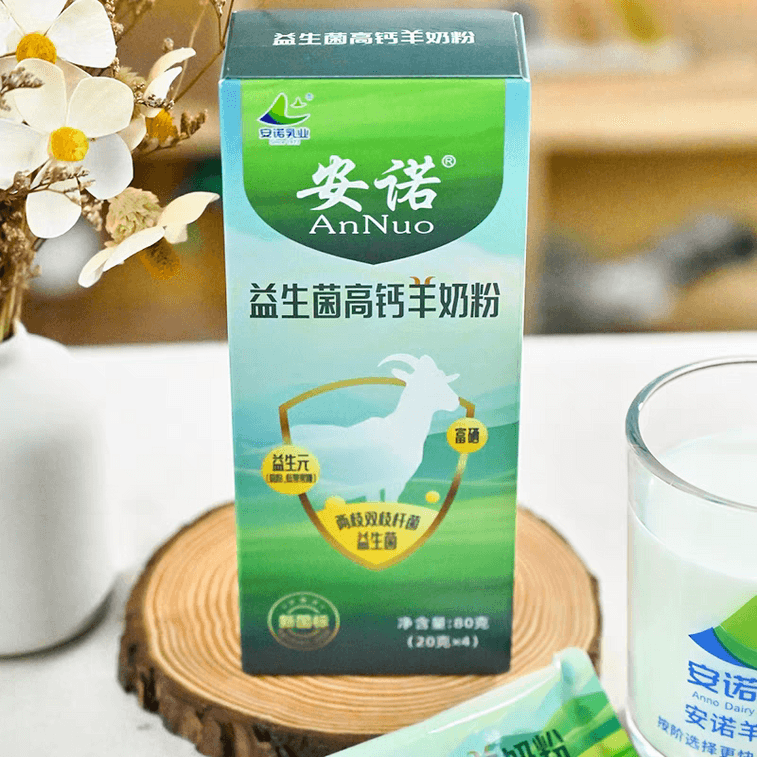 Anno Probiotic 고칼슘 염소 분유 80g [유당불내증 환자에게도 안전] 어린이, 청소년, 성인, 노년층을 위한 영양 포뮬러 - 박스형 및 휴대용 백 포장. 풍부한 우유 맛으로 흡수가 더 쉽습니다. 단백질 보충을 제공합니다. 3