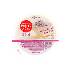 Cooked Rice with Black Rice 7.4oz 【Microwavable】【Korean Style】