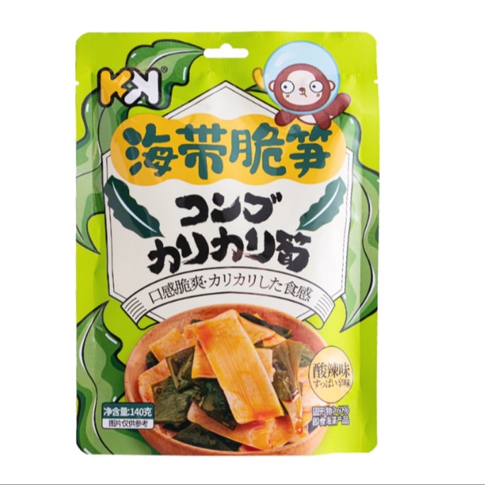 【中國直郵】 超有味 酸辣味海帶脆筍 辦公室休閒零食 140g
