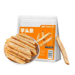 Crab Roe Flavored Taro Sticks, Guangxi Lipu Specialty Taro Snack, 150g*1 Bag