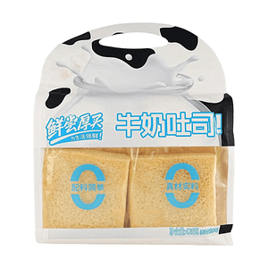 鲜尝厚买 牛奶吐司 420g【配料简单】【0反式脂肪酸】【营养早餐面包】