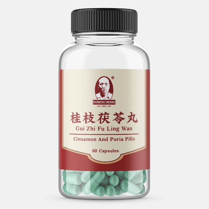 Fuheng Herbs - Cinnamon And Poria Pills - Capsule - Invigorate the Blood and Dispel Stasis - 60 Capsules - 1 Bottle
