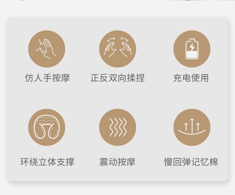 Electric Massage U-Shaped Pillow, Heated Cervical Massager Headrest, Shoulder and Neck Massager, Top Model with 4-Button Version * 1 Piece