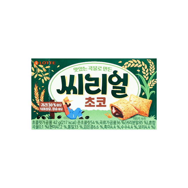 チョコレートクリーム入りオートミールビスケット - サクサク韓国デザート、1.48 oz 4