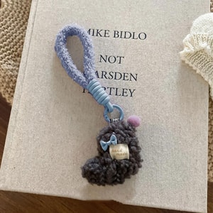 【中國直郵】 HSPM 彩色毛絨字母可愛襪子掛飾 灰色毛絨襪子 F