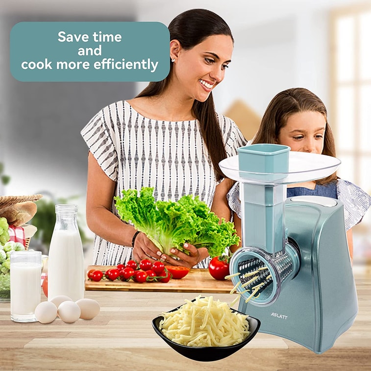 ASLATT Electric Cheese Grater Electric Slicer 5