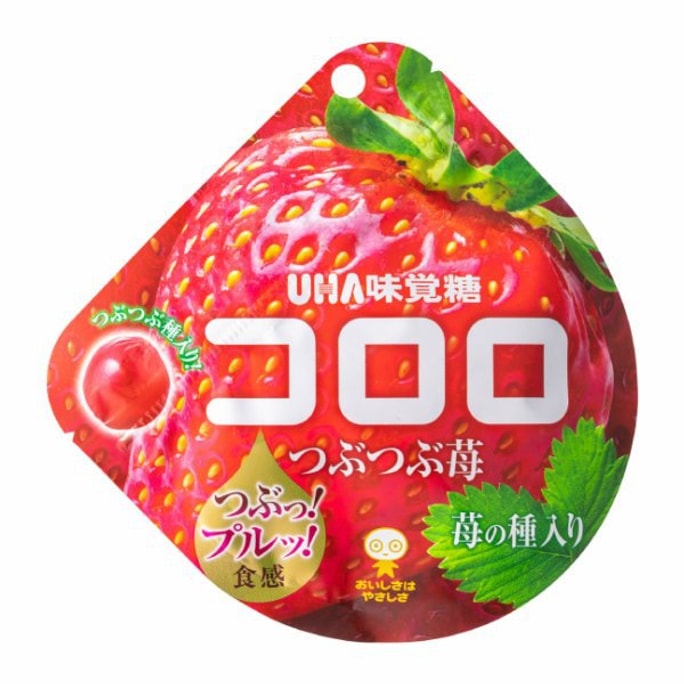 [일본 직배송] UHA 우하 미카케 캔디 올 천연 과일 구미 겨울 한정 딸기맛 40g