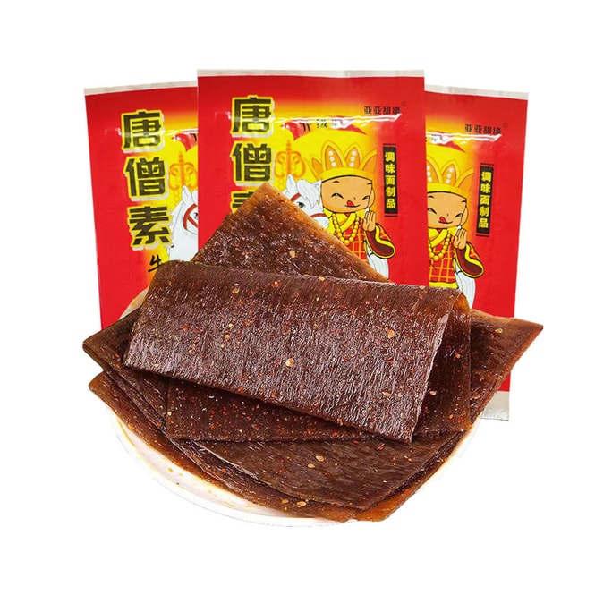 [미국에서 온 다이렉트 메일] Zhang Qilong Noodle Snacks Spicy Tiao (Tang Monk Vegetarian Steak) 18g