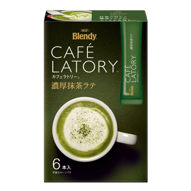 商品详情 - 【日本直邮】 AGF Blendy Cafe Latory 浓厚抹茶拿铁 6袋 - image0