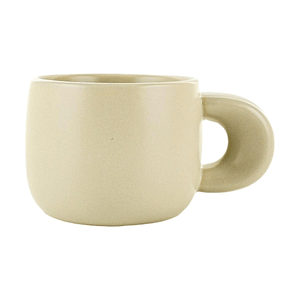 귀여운 곰돌이 머그컵, 두꺼운 손잡이, 무광택 티 화이트 색상, 11.5×7.9×6cm, 200ml