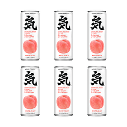 【Value Pack】White Peach Sparkling Water, 0 Sugar 0 Calories,11.15fl oz*6