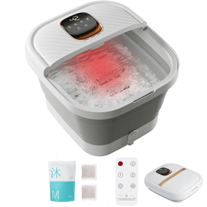 Foldable Foot Spa Massager with Heat, Touchscreen,Foot Bath Massager with Adjustable Temperature & Foot Massage Rollers, Pedicure Foot Spa,Best Gift