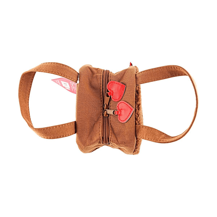 Monchhichi Sweat Fabric Die-Cut Handheld Lunch Bag【Soft Touch】【Double Zipper Design】 7