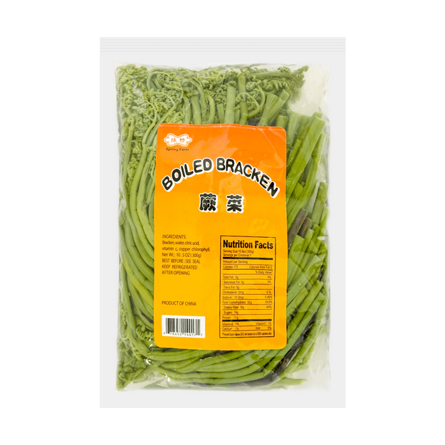 绿野免洗清水蕨菜300g 亚米