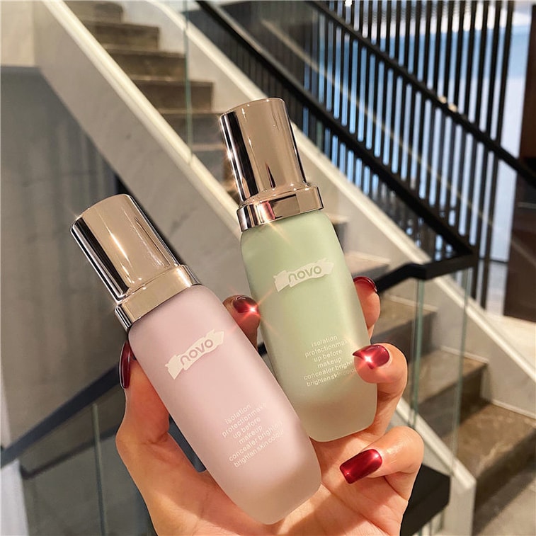 【中国直邮】 NOVO 湿控油遮瑕隔离霜素颜霜妆前乳紫色 45g 3
