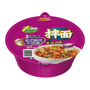 【中国直邮】康师傅干拌面酸菜牛肉味126g*1盒