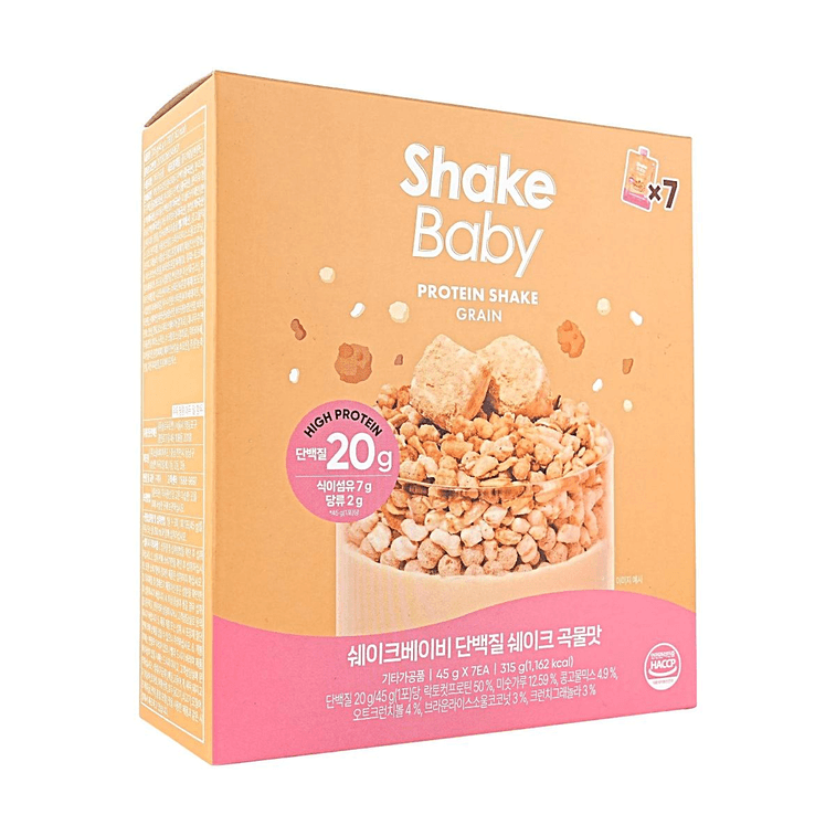 韓國SHAKEBABY 蛋白質奶昔 減重減脂增肌 穀物口味 單包162卡 7包入 280g 3