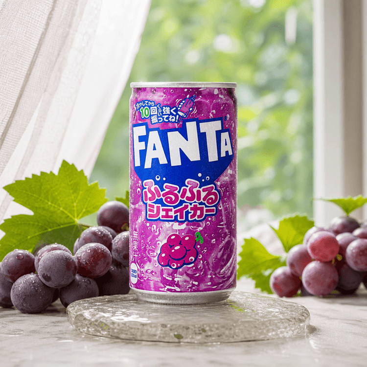 COCA-COLA Fanta Furufuru Shaker Grape Soda, 6.08 fl oz【Shake-to