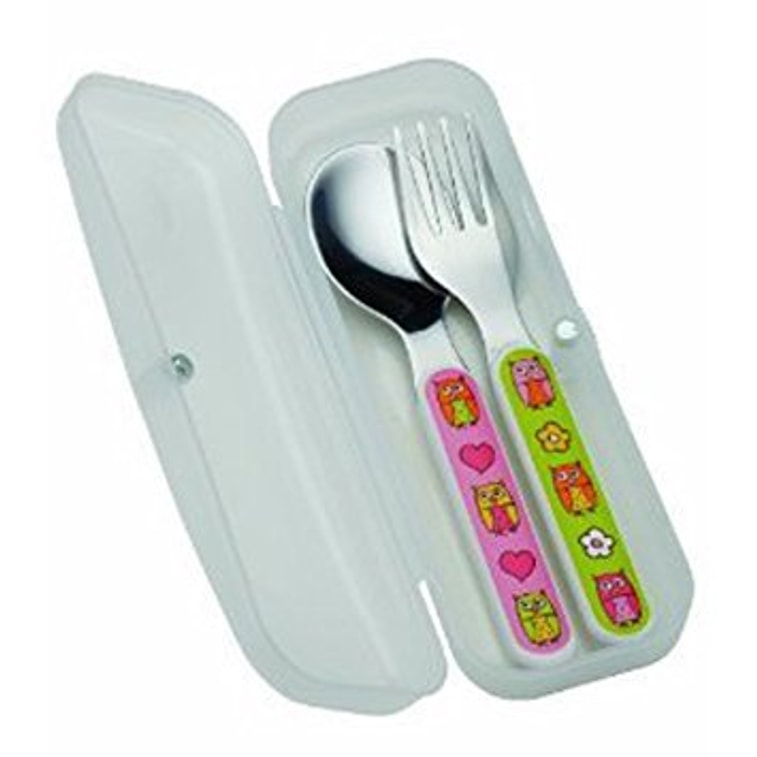 美国SUGARBOOGER儿童餐具宝宝叉勺套装 婴儿练习餐具 带盒子-- 猫头鹰 3