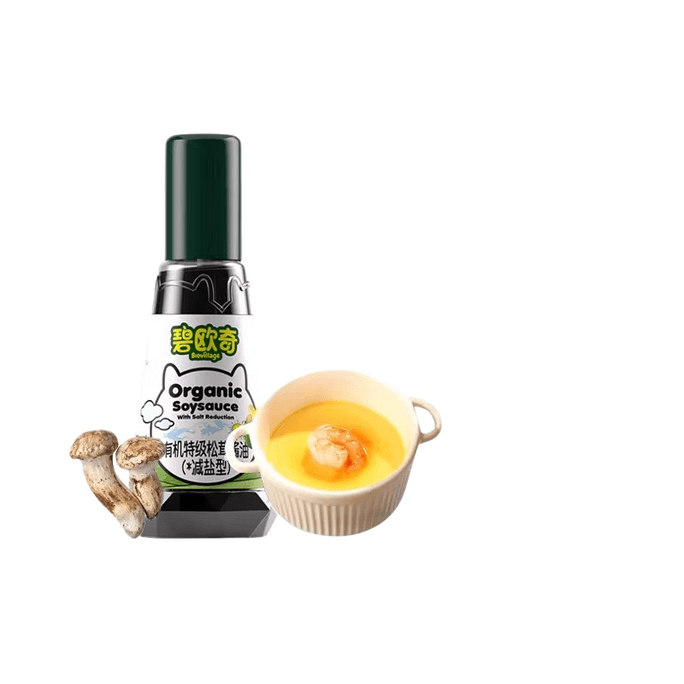 Organic Tremella Mushroom Soy Sauce - Children's Seasoning Reduced-Salt Rice Mixing Ingredient for Babies (Special for Infants) 100ml/瓶