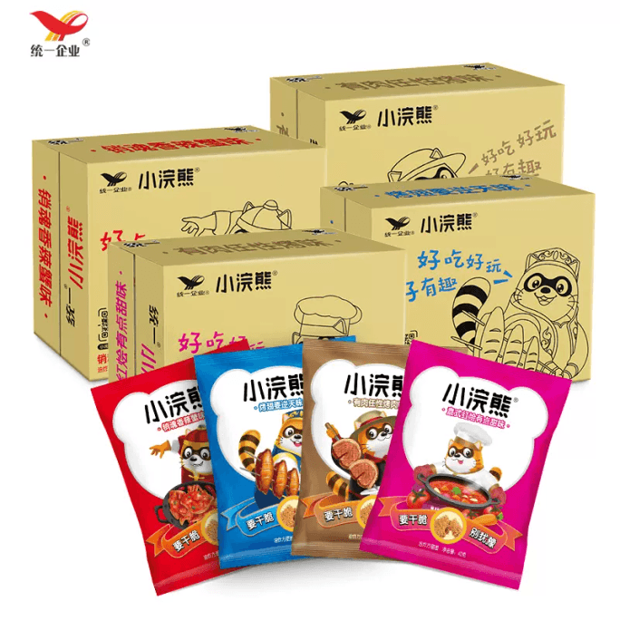 【中國直郵】統一小浣熊 乾脆面整箱裝 口味混合裝 20袋