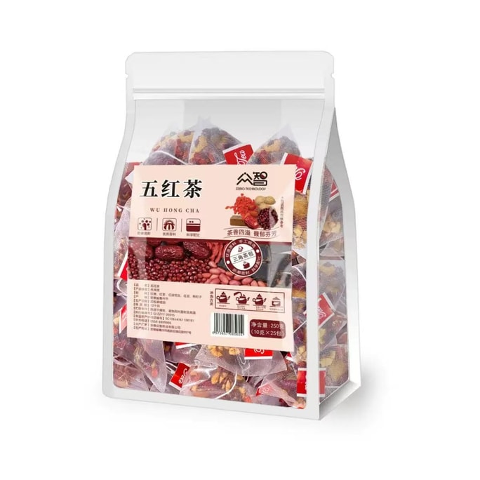 眾智 五紅茶 紅糖枸杞紅棗花生紅豆組合茶 補氣血 養生 250g/袋