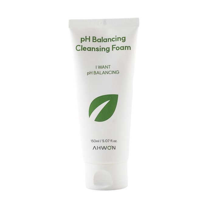韩国AHWON PH平衡泡沫洁面乳 150ml 弱酸性 低刺激 去尘霾污垢 降温保湿 补水