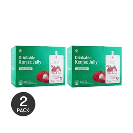 Konjac Jelly, Lychee, 10pcs*2 -  Sugar-Free Zero Calorie & Low-Fat Satiety Snack【Value Pack】