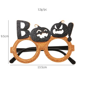 Halloween Spectacle Frames Spoof Prop Children's Party Pumpkin Day- Black Pumpkin 1Pc