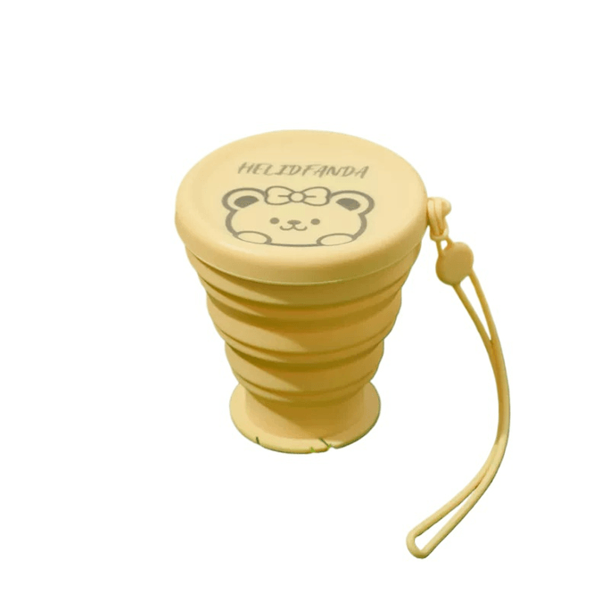 【中国直邮】苏宁折叠水杯便携式黄色180ml*1个装