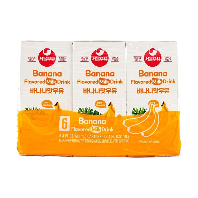 バナナ風味ミルク 6.42液量オンス*6パック