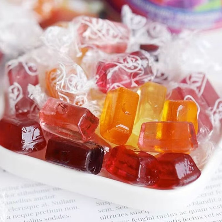 [중국 직송] 인도네시아 폭스 크리스탈 캔디 체리 민트 향 과일 캔디 90g/2팩 바닐라 & 체리 민트 향 혼합 하드 캔디 인기 민트 캔디 3