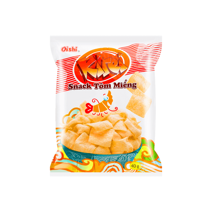 越南版OISHI上好佳 鲜味虾片 膨化零食 40g【童年经典】