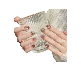 Handmade nail art high-quality finished cat's eye short nail patch Rose butterfly S10 pieces *1 box