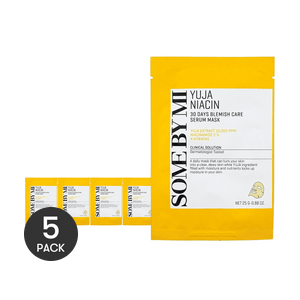 韩国SOME BY MI莎柏蜜 30天烟酰胺柚子亮白精华面膜 5片 美白保湿 淡化斑印 改善暗沉 干皮&敏感肌