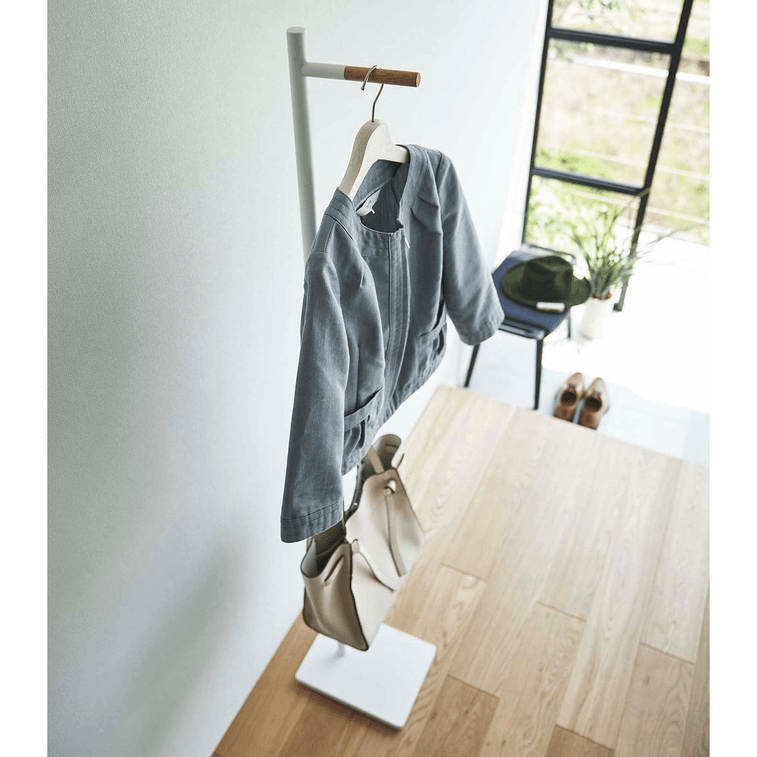 Coat Rack (63.98 H) - Steel + Wood Black 5