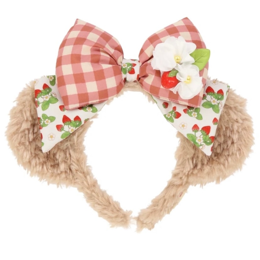 Tokyo Disney Valentine's Day Warm Strawberry Series Shirley Rose Headband